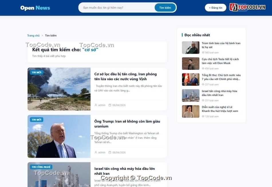 Đồ án,app tin tức,Đồ án website tin tức